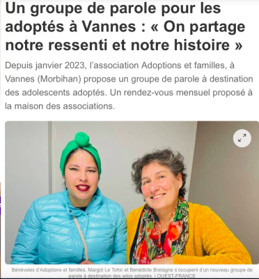 publication Ouest France samedi 26 novembre 2023